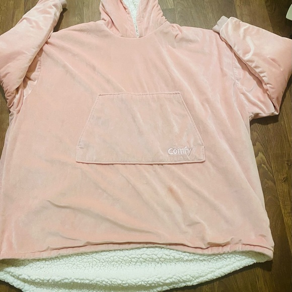 44D-Sherpa-lined wearable blanket hoodie, The Comfy Original P2P-37” ,L 38” - Picture 7 of 7